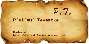 Pfeifauf Tavaszka névjegykártya